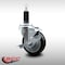Service Caster 4'' SS Black Poly Swivel 1-1/8'' Expanding Stem Caster with Brake SCC-SSEX20S414-PPUB-BLK-TLB-118 - alternate 3